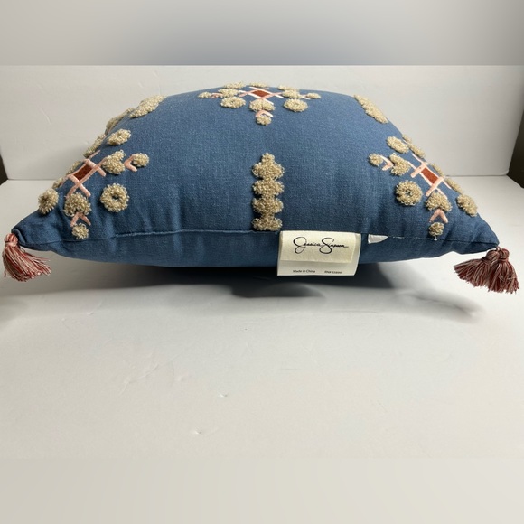 Jessica Simpson 12” x 10” Throw Pillow / Decorative Embroidered Boho - Picture 4 of 10